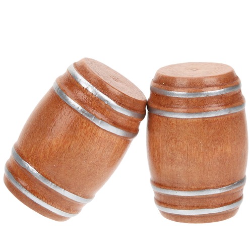 2pcs mini wooden barrel model - 2pcs,