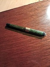 Geo W Parker Lady Duofold Lucky Curve Fountain Pen 14K Gold Nib Great Condition