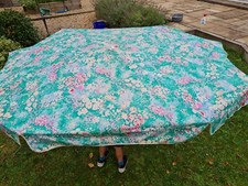 Vintage Parasol Umbrella Garden Long sun retro floral 60s 70s 80s Tilting pole