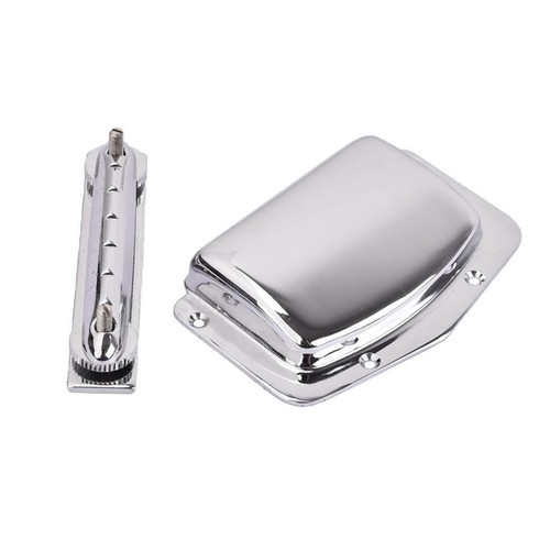 Chrome guitar bridge tailpiece - chrome,