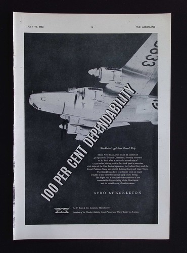 Original 1953 advert avro - 1953,
