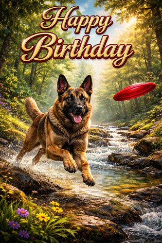 Belgian shepherd dog birthday - shepherd,