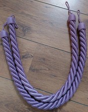PAIR OF PREMIUM LAURA ASHLEY THICK ROPE TWIST CURTAIN CORDS TIES TIE BACKS