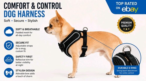 Dog harness mesh reflective - xs,