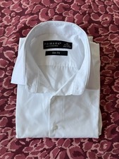 Men White Primark Shirt XS Collar 35.5-37 Cm