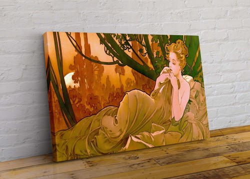 Alphonse mucha dusk canvas - mucha,
