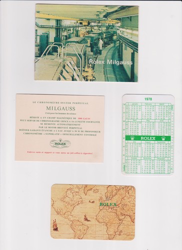 Rolex milgauss booklet 1978 - rolex,