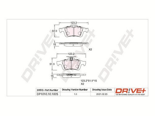 Dp1010 1005 brake - dp1010.10.1005, dr!ve+
