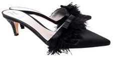 Gina Womens Black Soft Feather