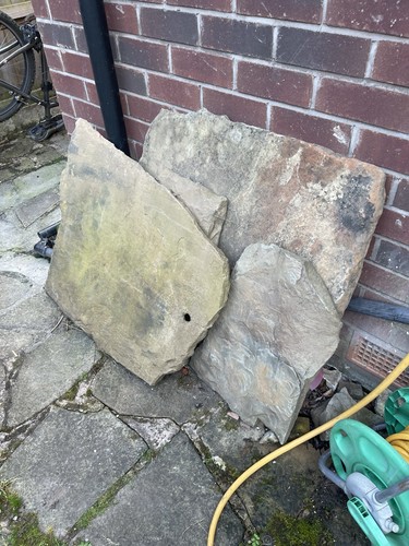 Reclaimed sandstone paving - sandstone,