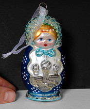 Vintage John Lewis Winter Palace Glass Babushka Hanging Bauble Xmas Decoration