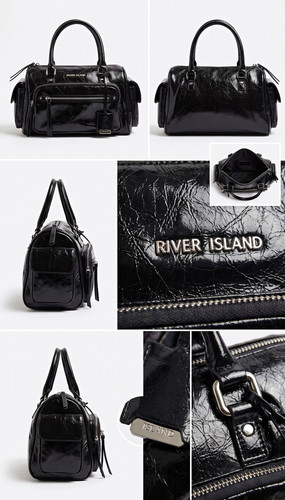 River island black patent - black,
