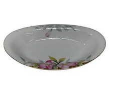 VTG Noritake Azalea Oval Relish Dish 8" Hand-Painted Pink Floral Japan Made MCM