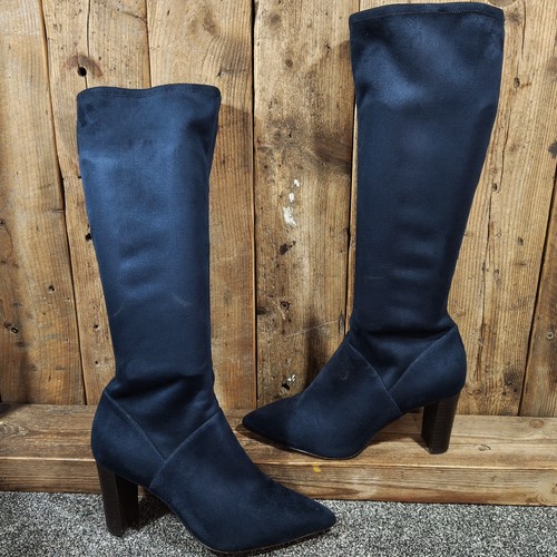 Boden navy blue - faux, suede