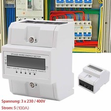 3 Phase 4 Wire LCD Digital Electric Energy Meter for DIN Rail 3x230/400V 5-100A