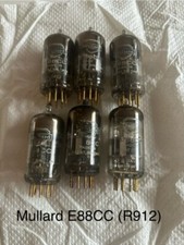 Vintage Mullard Valve E88CC (R912) Chrome Dome Gold Pins
