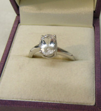 Mexican Danburite Sterling Silver Solitaire Ring, Rocks & Co