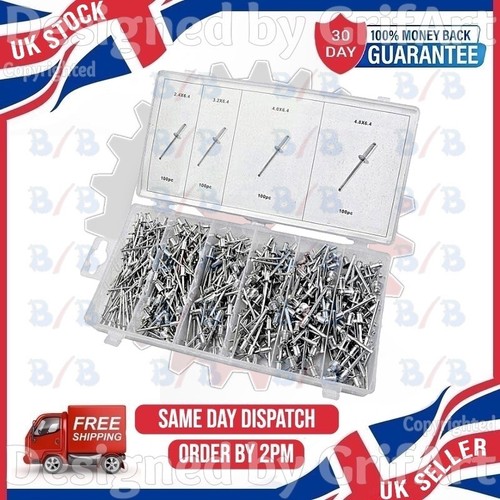 400pc rivets assorted multiple - 400pc,