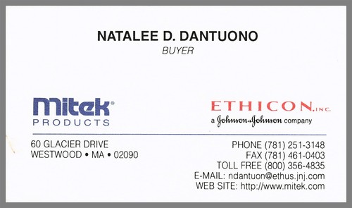 Mitek products ethicon - mitek, natalee