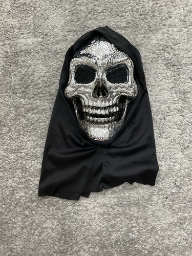 Halloween skull mask - mask, silver