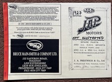 JAP 250 350 MOTORCYCLE KTOR SPEEDWAY MANUAL Racing HRD PARTS FRAME Brooklands