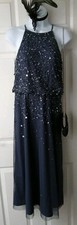 Grey Sequin Dress Size 10 Peaky Blinders Style Gatsby 1920s Flapper Vintage