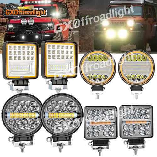 12v 24v amber drl spot - 4",