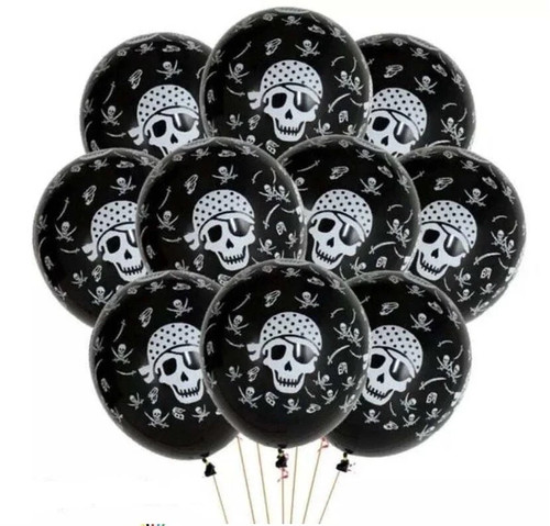 Pirate x10 balloons - pirate, birthday