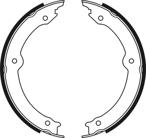 Parking brake shoes set - , rear