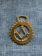 Antique Brass Horse Medallion