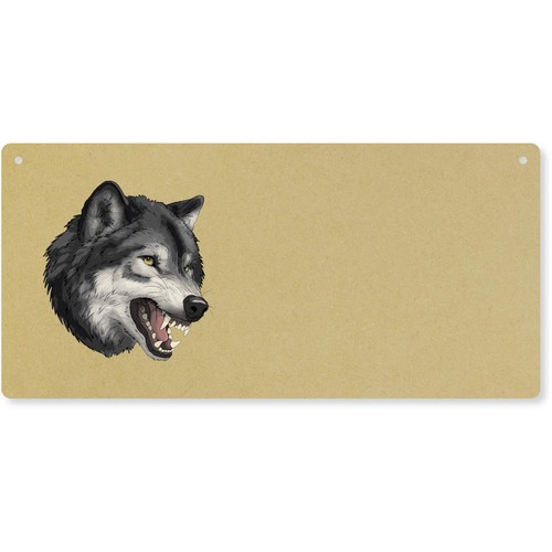 Snarling wolf head - wolf, head'