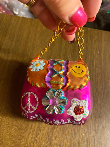 Blown glass purse - blown, handbag