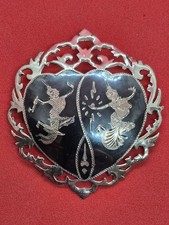 Thai Sterling Silver Decorative Brooch