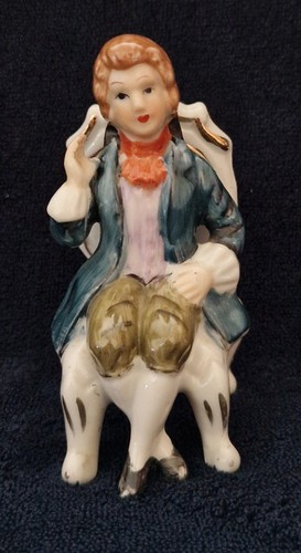Sitting porcelain boy - porcelain,