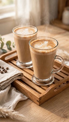 Set tall glass latte - glass, mugs