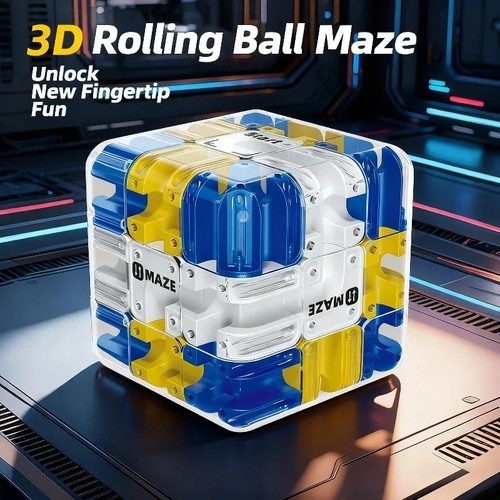 Rolling ball maze puzzle - 3d,