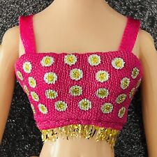 Bratz Clothing: Genie Magic - Jade. Pink & Gold Polka Dots Cropped Top T-Shirt
