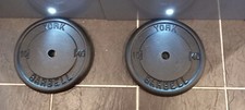 2 x 10kg York One Inch Weight Plates