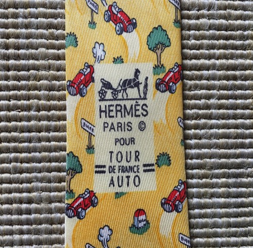 Rare hermès 100 silk tie - hermès,