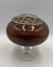 Vintage Posy Vase Frog Brown