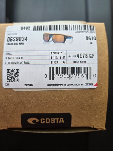 Costa del mar diego 580g - costa,