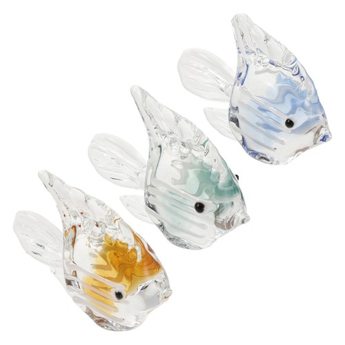 Pcs glass fish ornaments - 3,