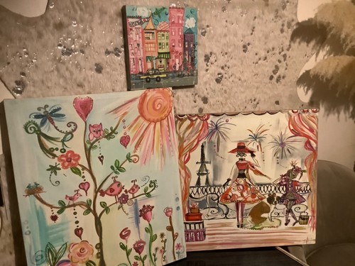 Vintage three painitngs - vintage,,