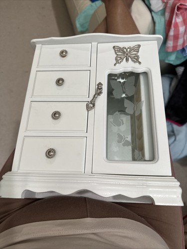 Vintage white drawer jewelry - white, 4