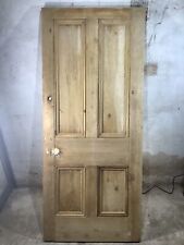 34 1/2"X 80 1/2" Victorian Internal Stripped Pine Four Panel Door 2over2 Old