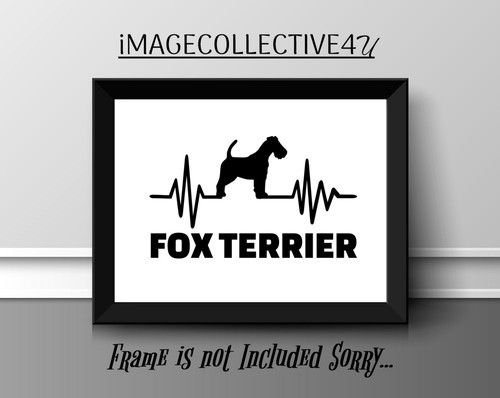 Fox terrier dog pet print - dog, a4