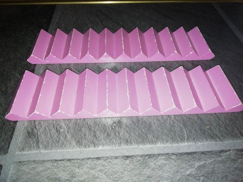 Pink wooden doll house - wooden,