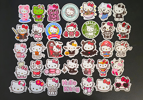 Cute kawaii cat vinyl stickers - vinyl,