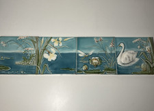 4 X Antique Art nouveau tile -