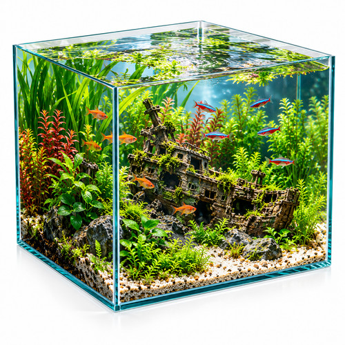 Aqua one cube - cube, square